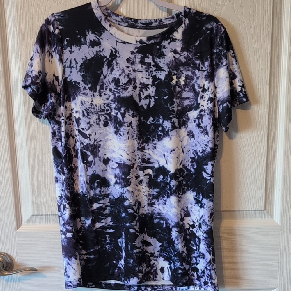 Under Armour Purple and White Graphic Short Sleeve Tee